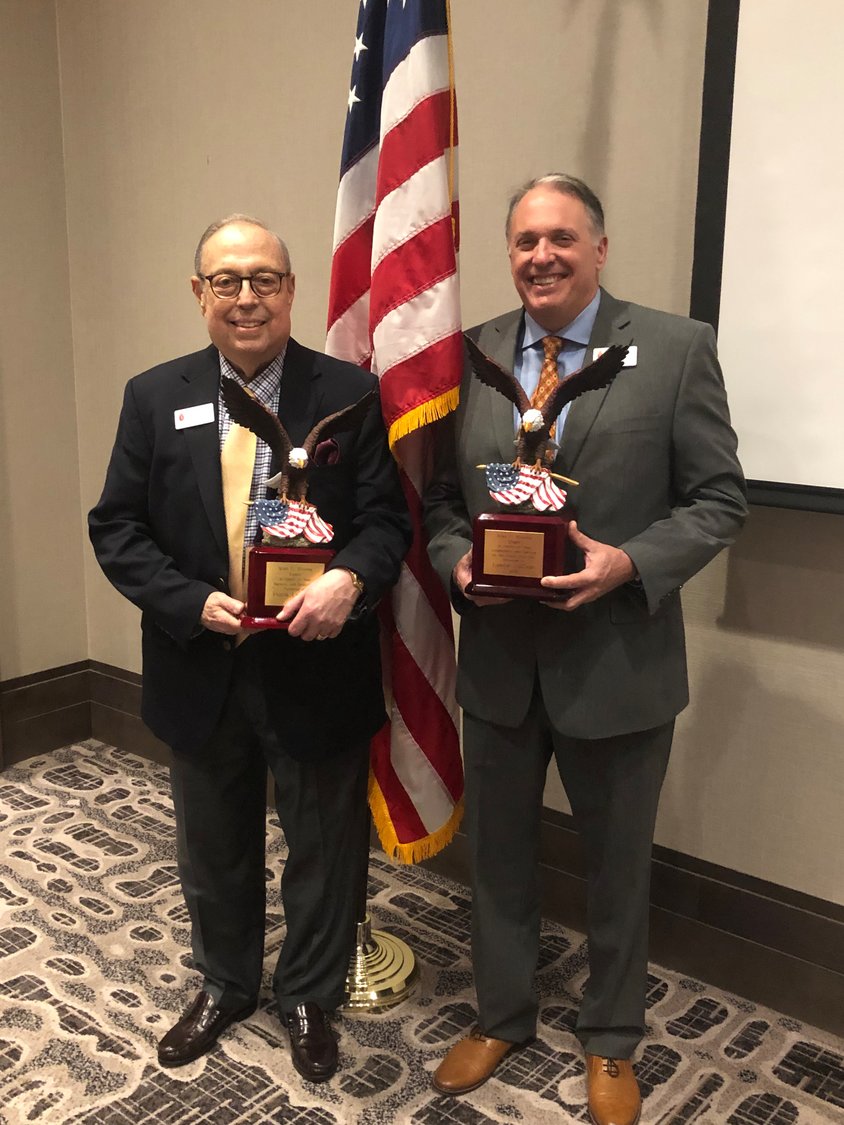 Frank Lombard and Lance LeCour received the Stan Stanley Award in 2021. The award was created to recognize those in the Katy area that have made contributions to economic development in the community.
